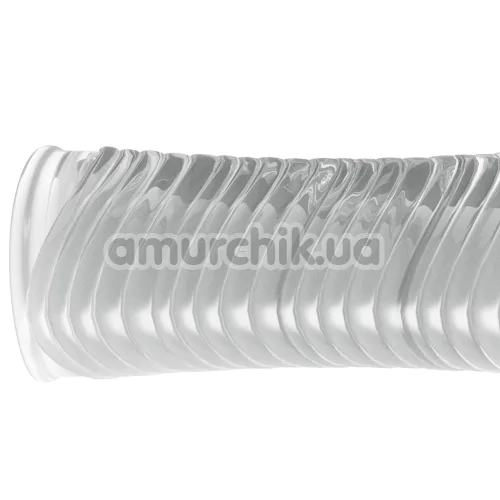 Насадка на пенис Crushious Ribbed Penis Sleeve, прозрачная