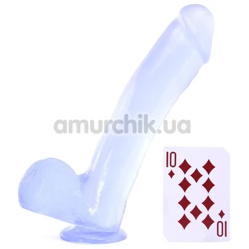 Фаллоимитатор Basix Rubber Works 10 Dong With Suction Cup, прозрачный