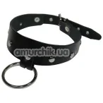 Ошейник с кольцом Zado Fetish Leder Halsband, черный - Фото №1