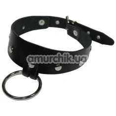 Ошейник с кольцом Zado Fetish Leder Halsband, черный - Фото №1
