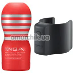 Набор Tenga Cup Vibrator: адаптер с вибрацией + мастурбатор Tenga Deep Throat Original Vacuum Cup New - Фото №1