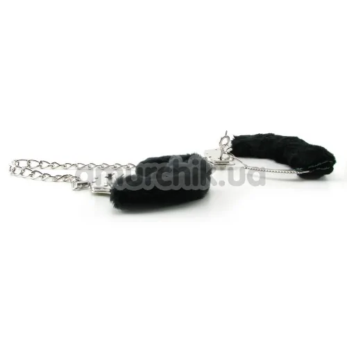 Фіксатори для ніг Furry Leg Cuffs, чорні