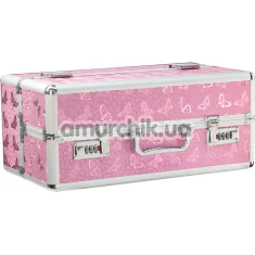 Кейс для хранения секс-игрушек The Toy Chest Lokable Vibrator Case Large, розовый - Фото №1