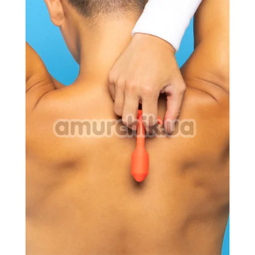 Анальна пробка з вібрацією B-Vibe Vibrating Snug Plug 1, помаранчева
