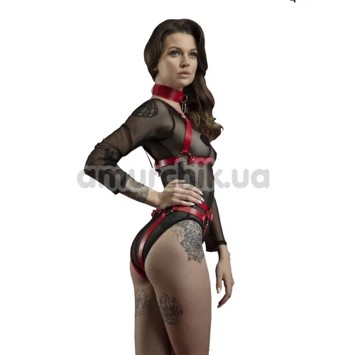 Портупея Feral Feelings Harness Bra, красная
