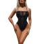 Боди Star Night Sparkle Mesh Rhinestone Bodysuit, черное - Фото №1