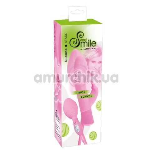 Вибратор Smile Inflatable Vibe Rosy Bunny, розовый