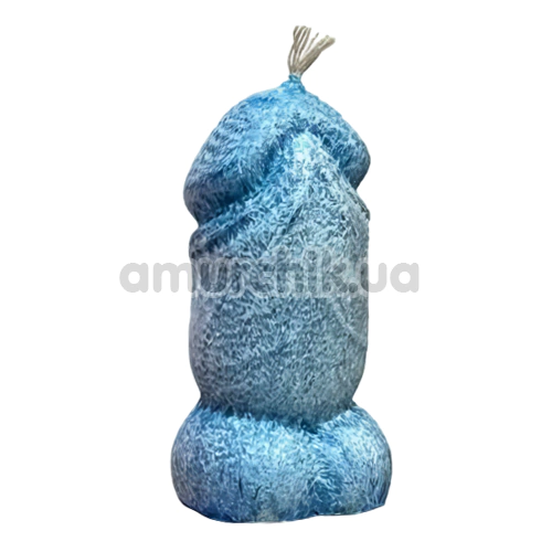 Свеча в виде пениса VidDushi Свечун - вечерний Париж, синяя - Фото №1