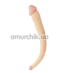 Двосторонній фалоімітатор BigStuff 15 Inch, 38 см тілесний - Фото №1
