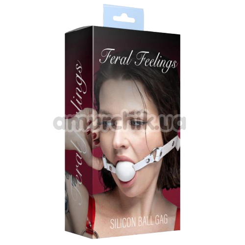 Кляп Feral Feelings Silicon Ball Gag, білий