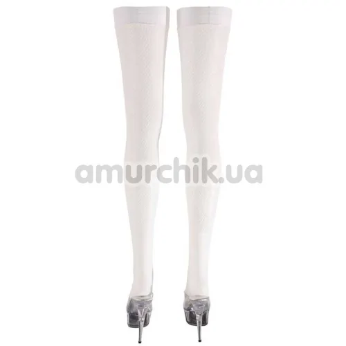 Чулки Cottelli Legwear Halterlose Strumpfe Hold-Up Stockings 2520044, белые