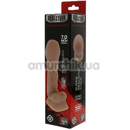Фаллоимитатор Realstuff Super Realistic Cock с закрытой головкой