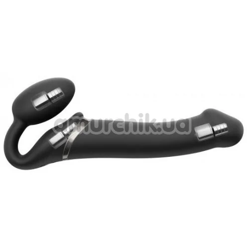Безременевий страпон із вібрацією Strap-On-Me Vibrating Bendable Strap-On L, чорний