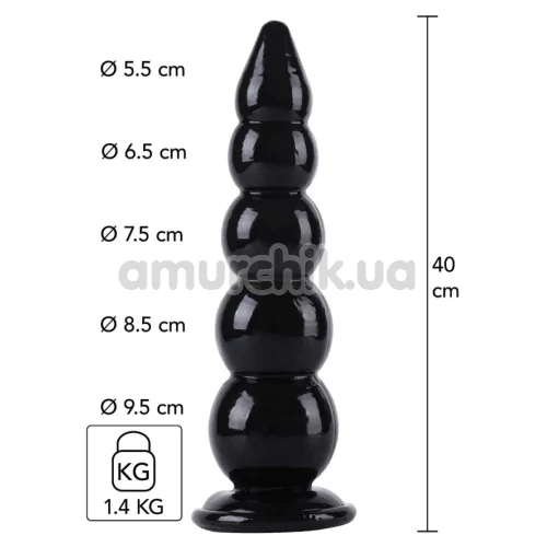 Анальна пробка Hidden Desire Extreme Buttplug Balls XXXL, чорна