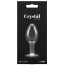 Анальна пробка з червоним кристалом Crystal Desires Heart M, прозора - Фото №4