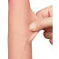 Фаллоимитатор Sliding-Skin Dual Layer Dong 8.5 с мошонкой, телесный - Фото №14