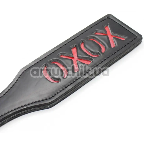 Шлепалка квадратная DS Fetish Paddle XOXО, черная