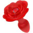 Анальная пробка с вибрацией и ротацией Boss Series Rotating Butt Plug Flower, красная - Фото №1