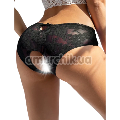 Трусики Star Night Curvy Temptation Crotchless Bikini, чорні