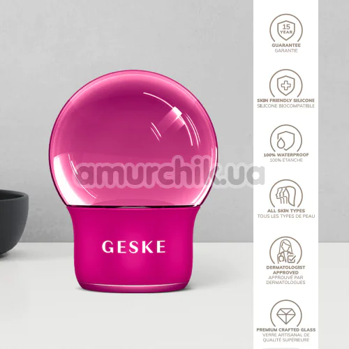 Масажер для обличчя та тіла Geske Cool & Warm Face and Body Massager 7 in 1, яскраво-рожевий