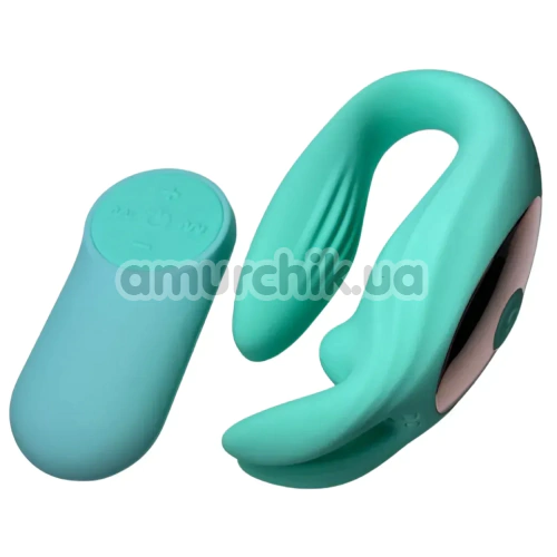 Вибратор Passion Play Rabbit Couple Vibe With Remote, бирюзвый