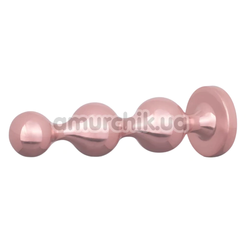 Набор анальных пробок Rosy Gold Nouveau Metal Butt Plug Set 3 Pieces, розовый