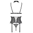 Комплект Passion Free Your Senses Dominica Corset, чорний: корсет + трусики-стрінги - Фото №4