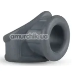 Эрекционное кольцо для члена Boners Liquid Silicone 2 in 1 Ballstretcher, серое - Фото №1