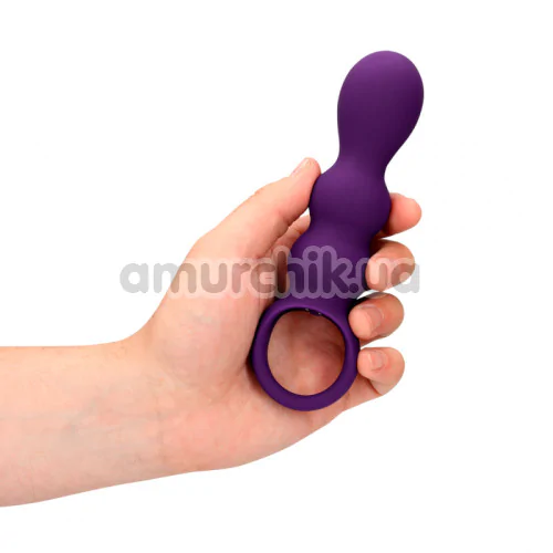 Анальная пробка с вибрацией Loveline Teardrop Shaped Anal Vibrator, фиолетовая