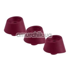 Набір насадок на симулятор орального сексу для жінок Womanizer Inside Out, Duo (Size M), бордовий - Фото №1