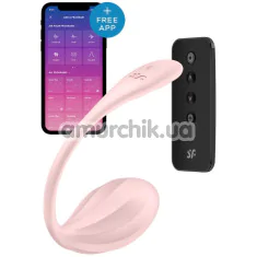 Виброяйцо Satisfyer Ribbed Petal, розовое - Фото №1
