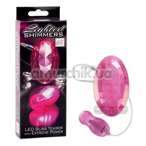 Виброяйцо Lighted Shimmers LED Teaser, розовое