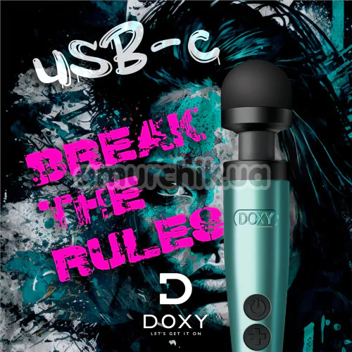 Универсальный вибромассажер Doxy 3 USB-C, бирюзовый
