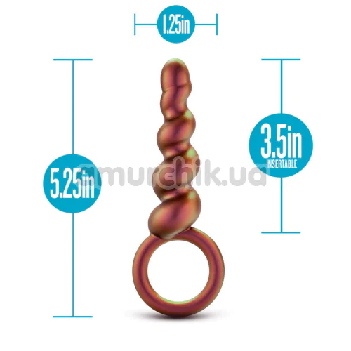 Анальная пробка Anal Adventures Matrix Spiral Loop Plug, оранжевая
