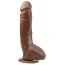 Вибратор Ballsy Super Cock Mr. Marcus 9.9, коричневый - Фото №3