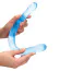 Двухконечный фаллоимитатор Realrock Crystal Clear Double Dildo 17, голубой - Фото №2