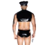 Костюм поліцейського JSY Sexy Lingerie 9107, чорний: боді + кашкет + наручники - Фото №2