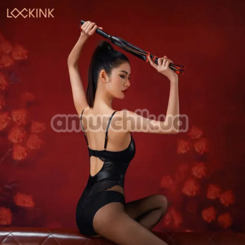 Флоггер Lockink Sevanda Red & Black Braided Tail Flogger, черно-красный