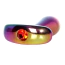 Анальная пробка с красным кристаллом Exclusivity Jewellery Multicolour Straight Plug S, радужная - Фото №5