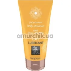 Оральный лубрикант Shiatsu Love Lubricant Body Sensation Edible White Tea and Peach - белый чай и персик, 75 мл - Фото №1