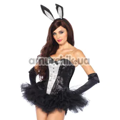 Комплект аксессуаров зайчика Leg Avenue Bunny Accessory Kit: обруч с ушками + хвостик + перчатки - Фото №1