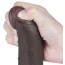 Фаллоимитатор Sliding-Skin Dual Layer Dong 7.5 с маленькой мошонкой, коричневый - Фото №12
