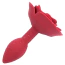 Анальная пробка с розой Loveshop Silicone Anal Plug, бордовая - Фото №2