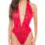 Боді Plunge In Teddy Lace, червоне - Фото №4