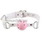 Кляп Breathable Ball Gag с отверстиями, розовый - Фото №1