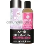 Набір JO Limited Edition Promo Pack: JO Women Agape + Dona Let Me Tease You Oil Massage Flirty Blushing Berry - Фото №1