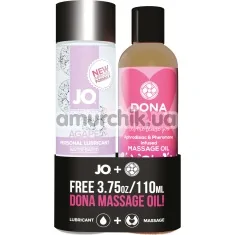 Набор JO Limited Edition Promo Pack: JO Women Agape + Dona Let Me Tease You Oil Massage Flirty Blushing Berry - Фото №1