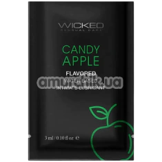 Оральний лубрикант Wicked Aqua Candy Apple - яблуко в карамелі, 3 мл - Фото №1