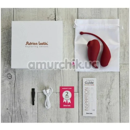 Набор Adrien Lastic Inspiration: Clitoral Suction Stimulator + Vibrating Egg, бордовый