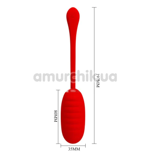 Віброяйце Pretty Love Kirk Super Soft Silicone, червоне